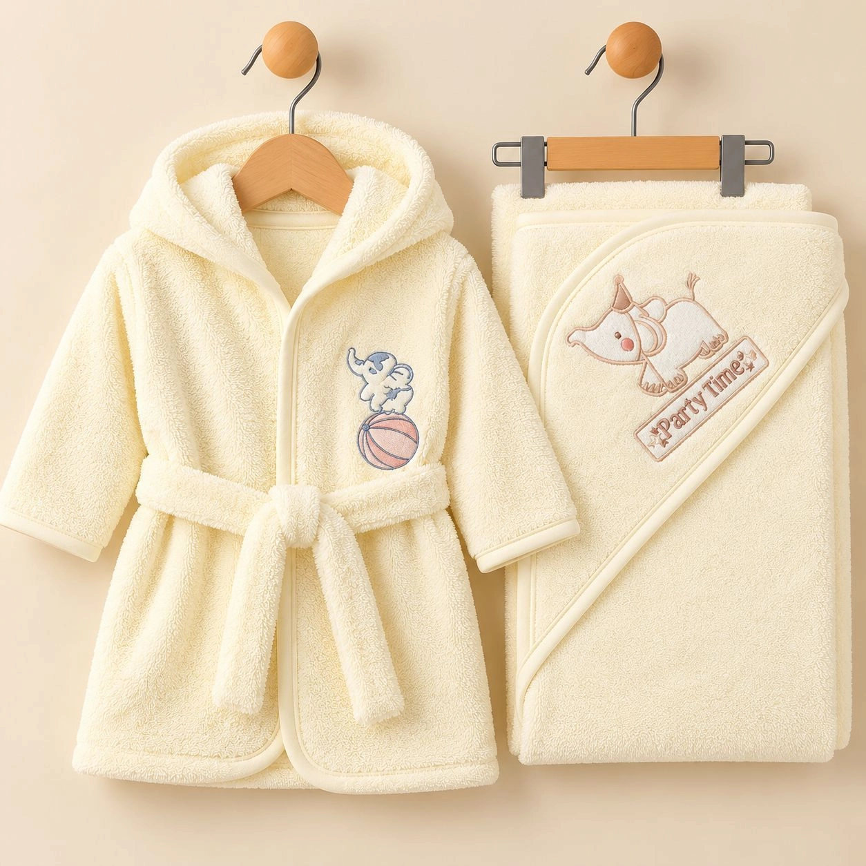 Premium Baby Hooded Bath Gown & Towel Set