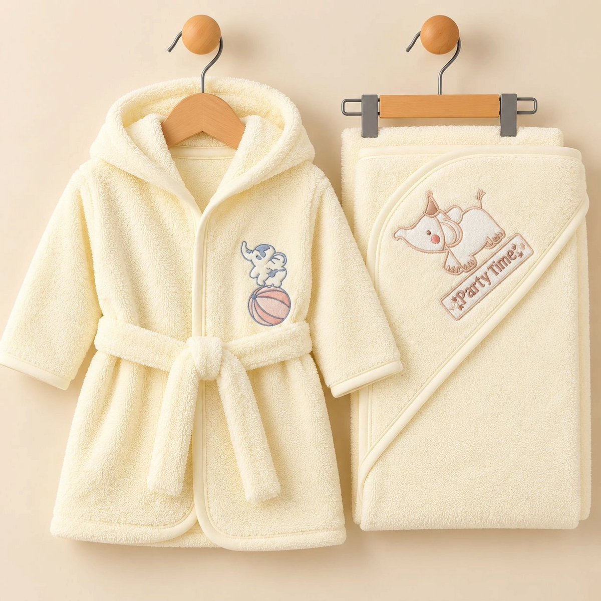 Premium Baby Hooded Bath Gown & Towel Set