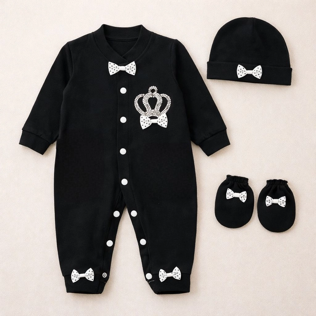 Fancy crown Romper set B