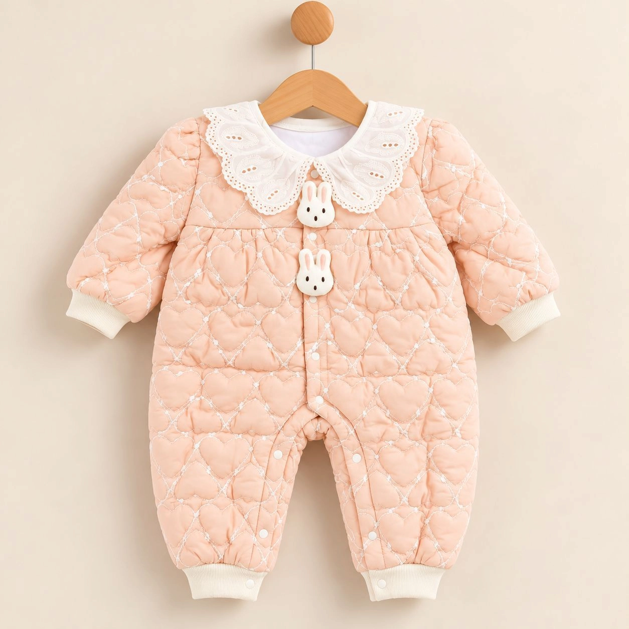 Baby Quilted Foaming Winter Rompers – Cozy & Stylish