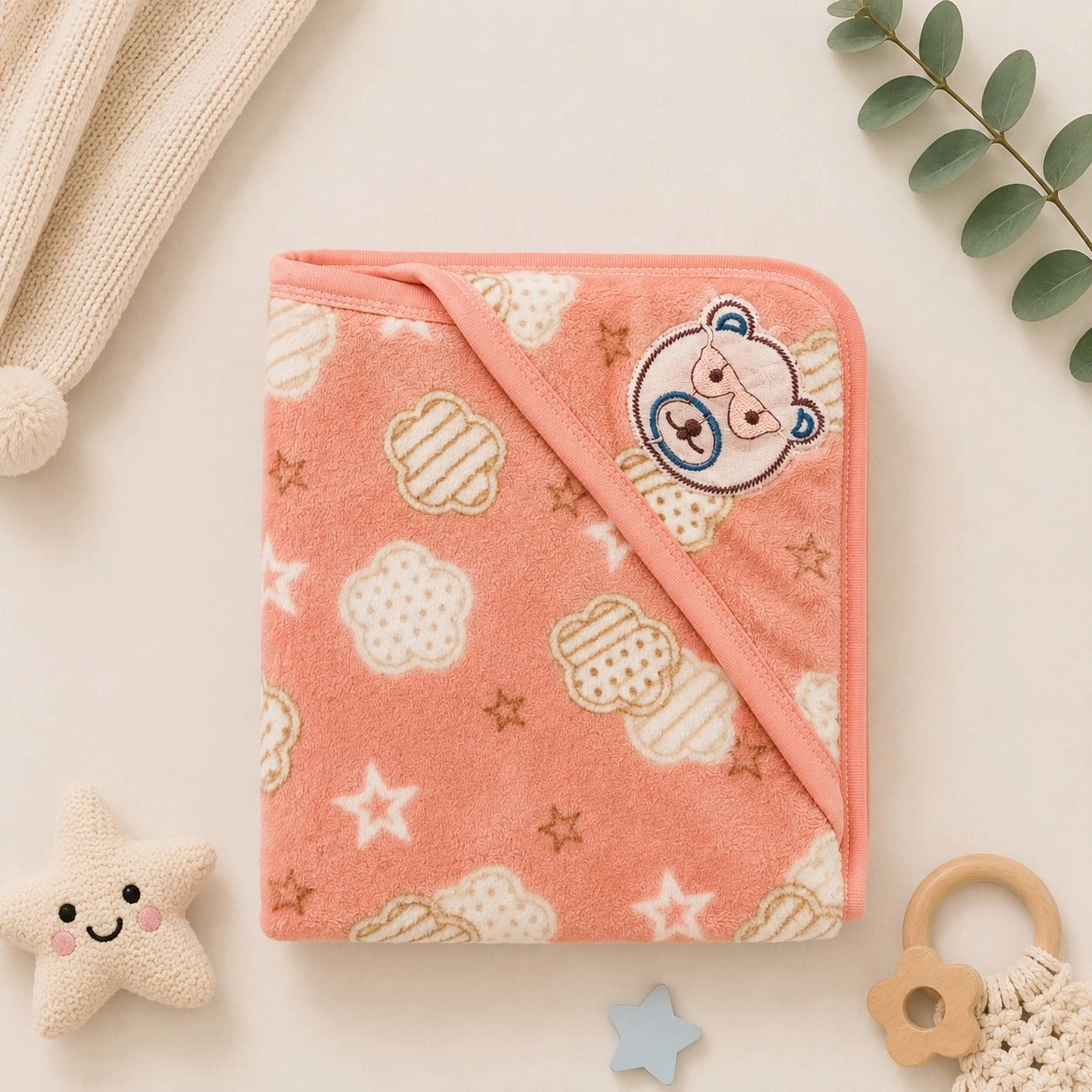 Baby Hooded Fleece Wrapping Sheets