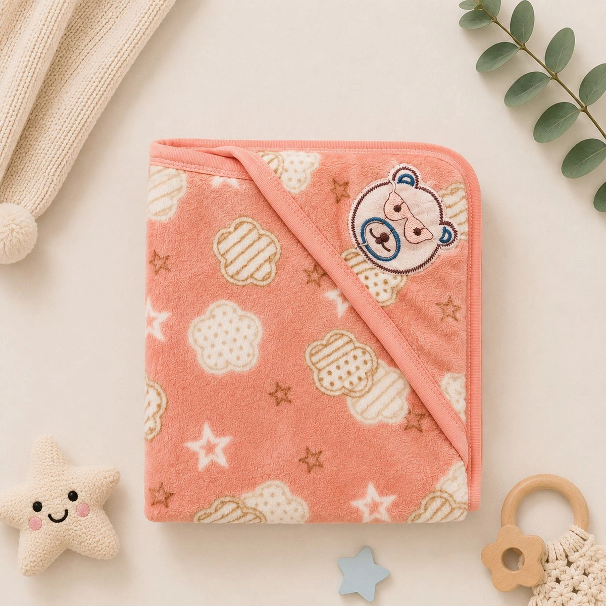 Baby Hooded Fleece Wrapping Sheets