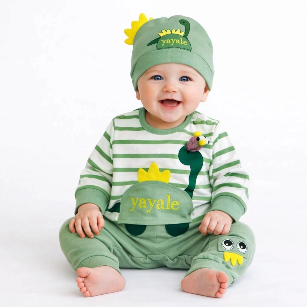 Baby Pajama Suit with Cap(0-3 months)
