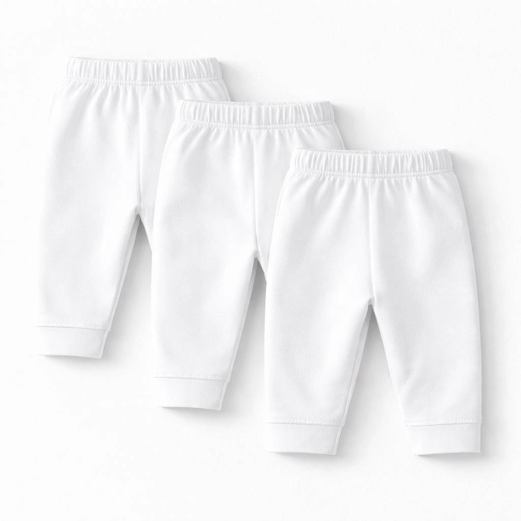 Pack of 3 white trousers