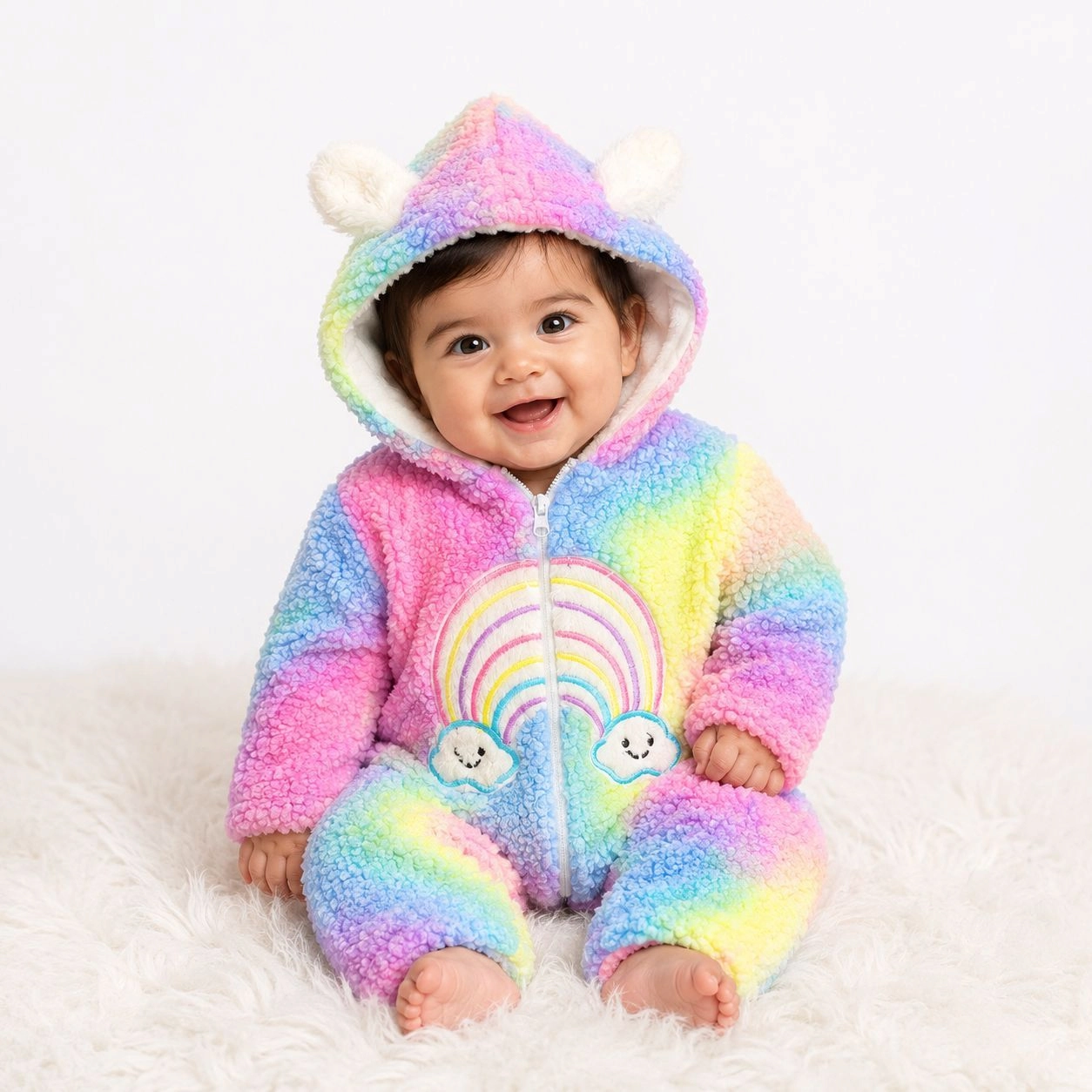 Imported Baby Fur Romper | Premium Winter Fleece Jumpsuit for Newborn