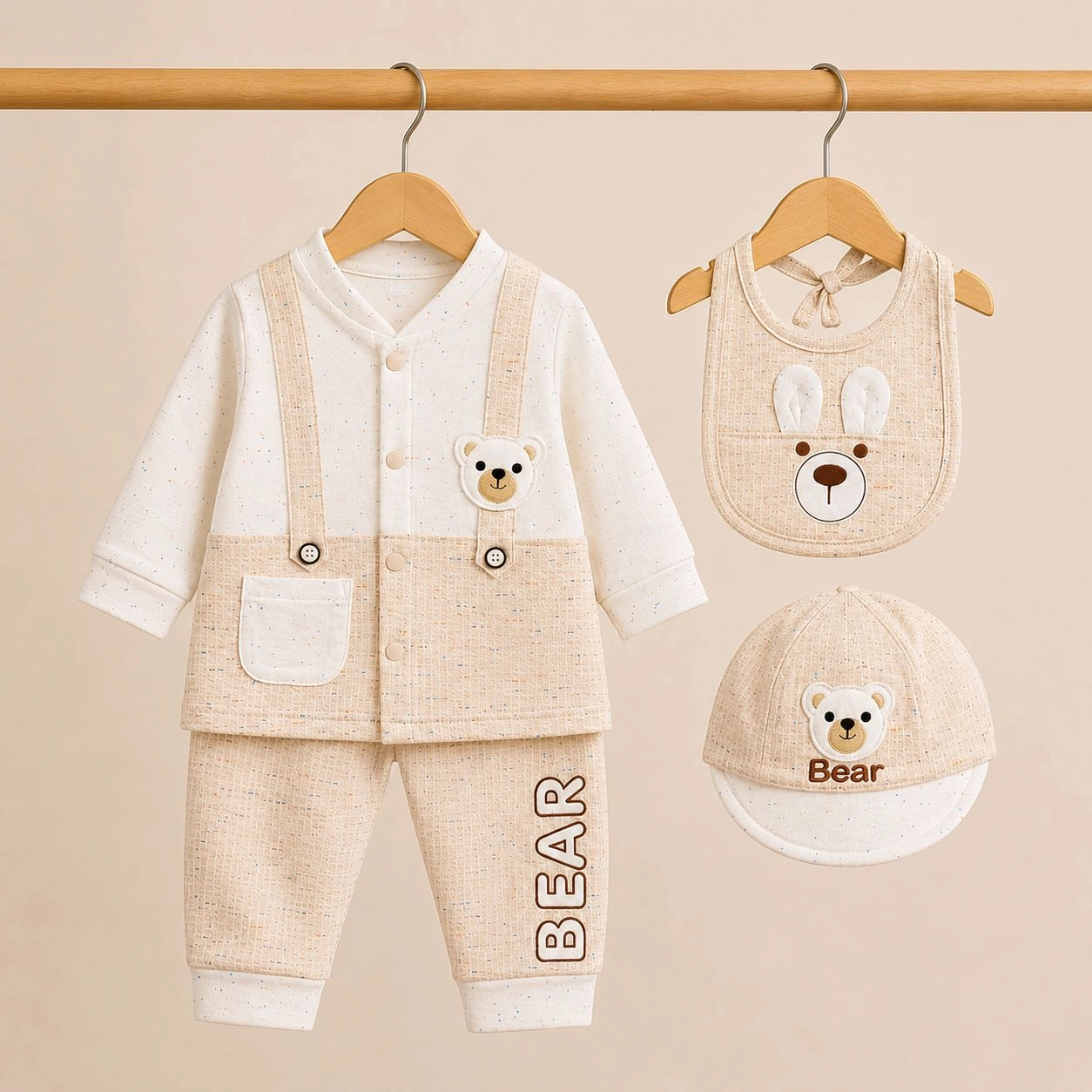 ✨ Just Born 4-Piece Baby Dress Set(0-3 month)✨