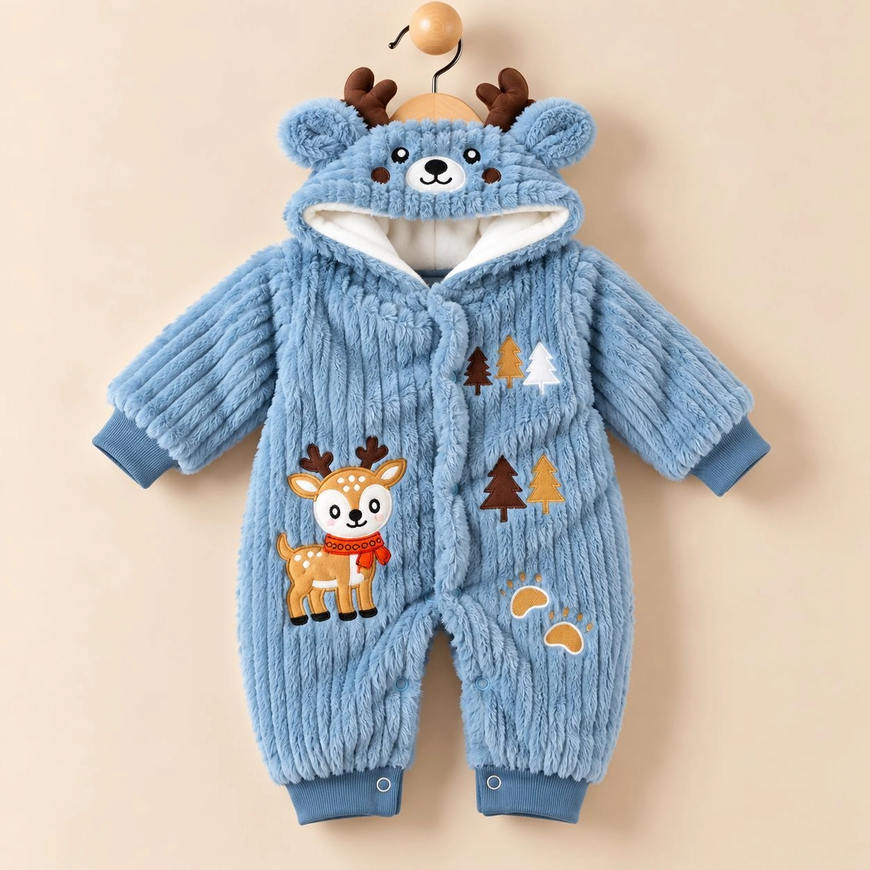 Imported Baby Fur Romper | Premium Winter Fleece Jumpsuit for Newborn