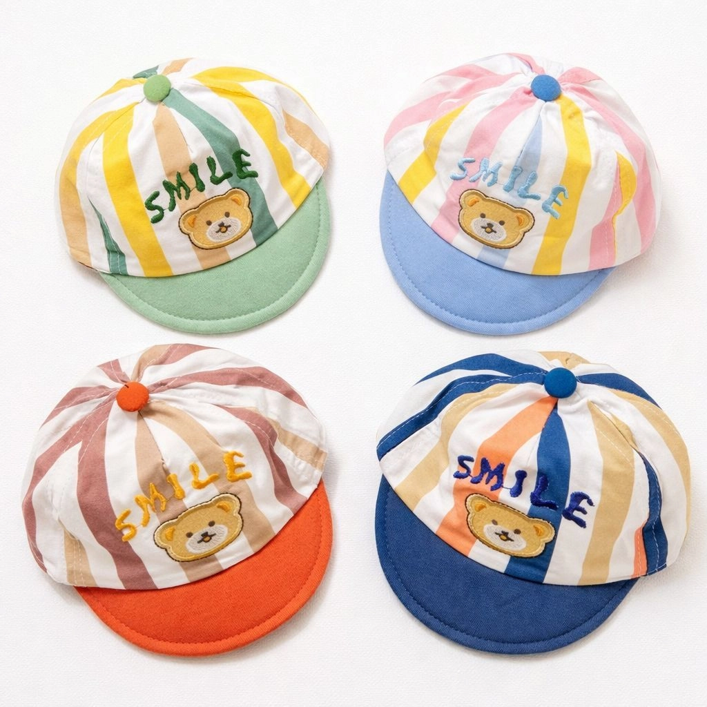 Baby P-Cap Style Cotton Caps(0-6 months)