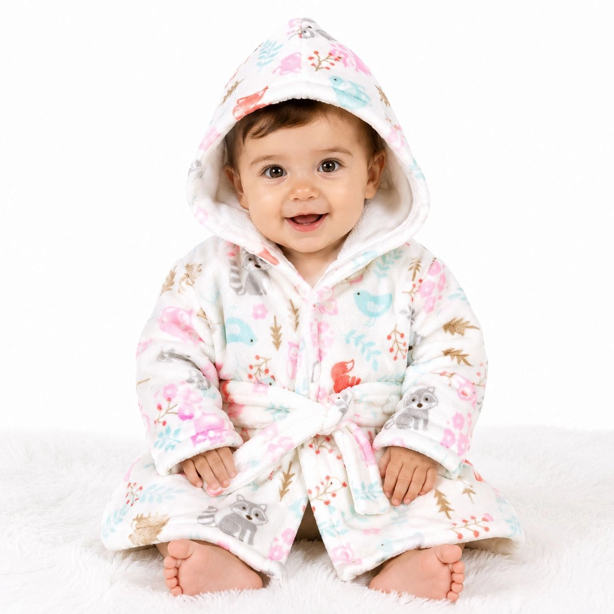 Premium Baby Hooded Bath Gown (Fox)