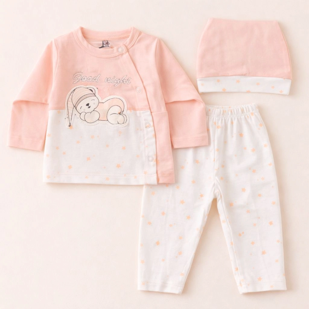 Baby Pajama Suit with Cap(0-3 months)