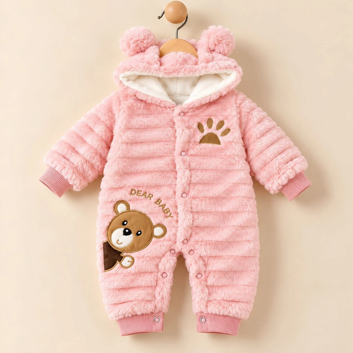 Imported Baby Fur Romper | Premium Winter Fleece Jumpsuit for Newborn