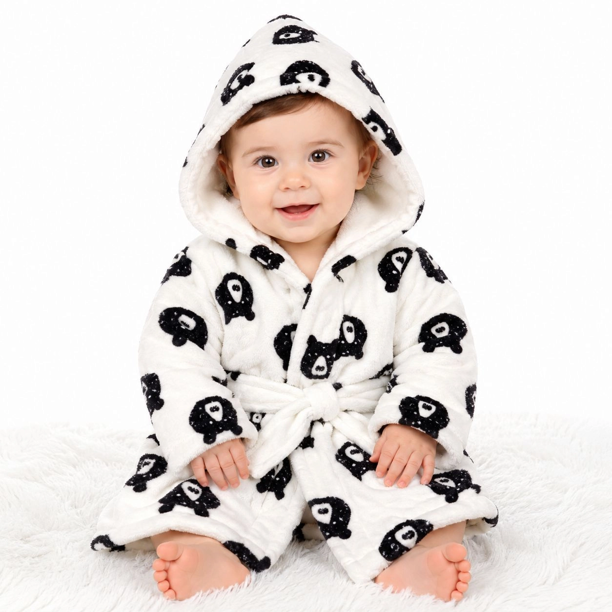 Premium Baby Hooded Bath Gown (Bear)