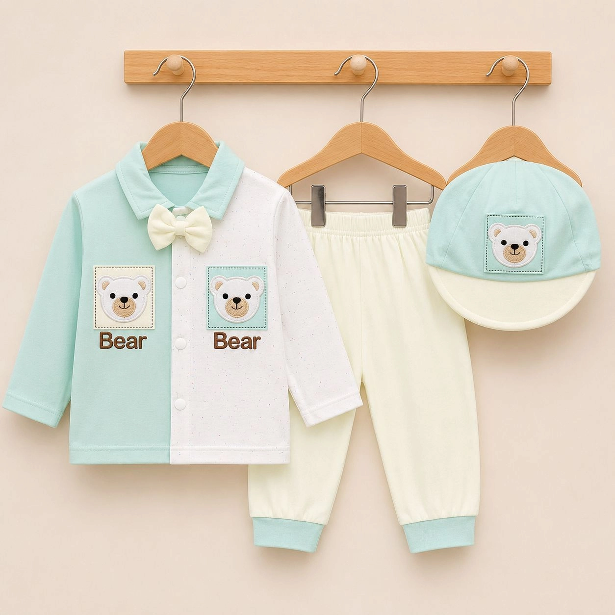 ✨ Just Born 4-Piece Baby Dress Set(0-3 month)✨