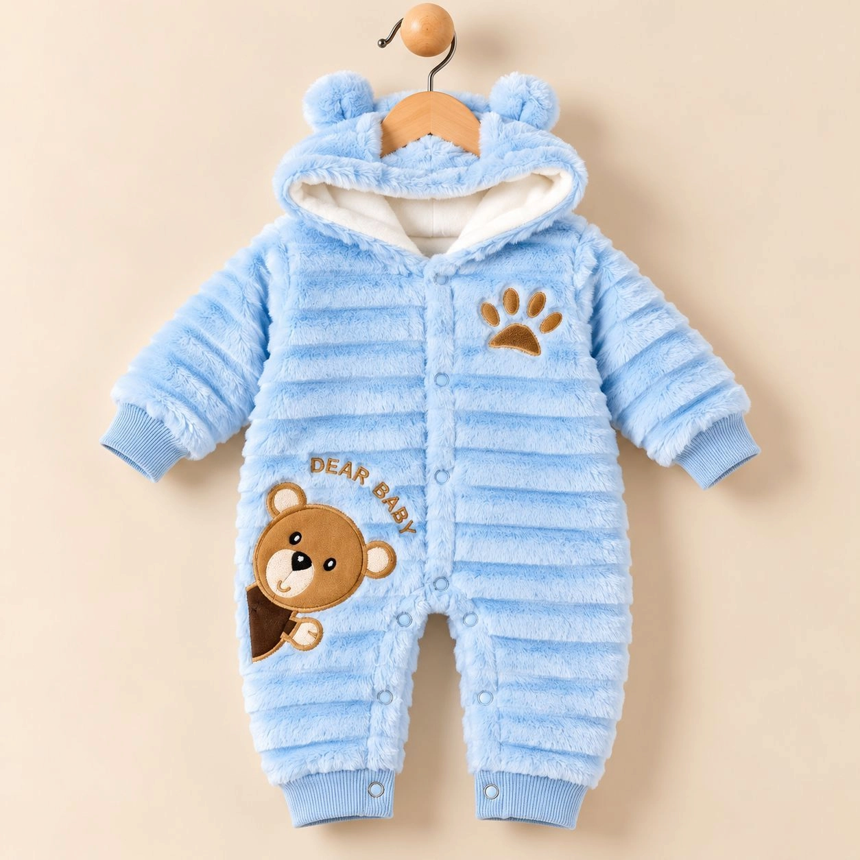 Imported Baby Fur Romper | Premium Winter Fleece Jumpsuit for Newborn