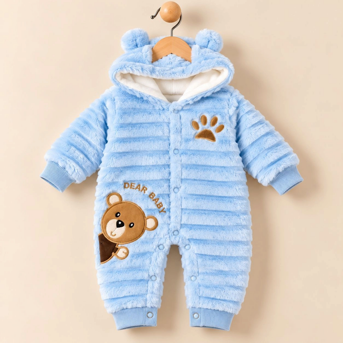 Imported Baby Fur Romper | Premium Winter Fleece Jumpsuit for Newborn