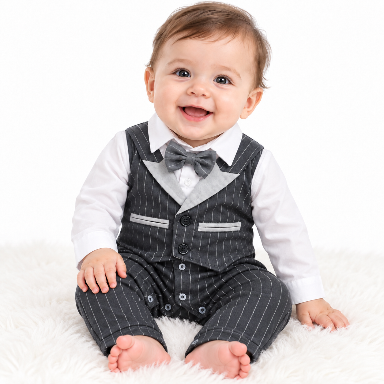 Baby Fit Rompers Range Tuxedo(GR)