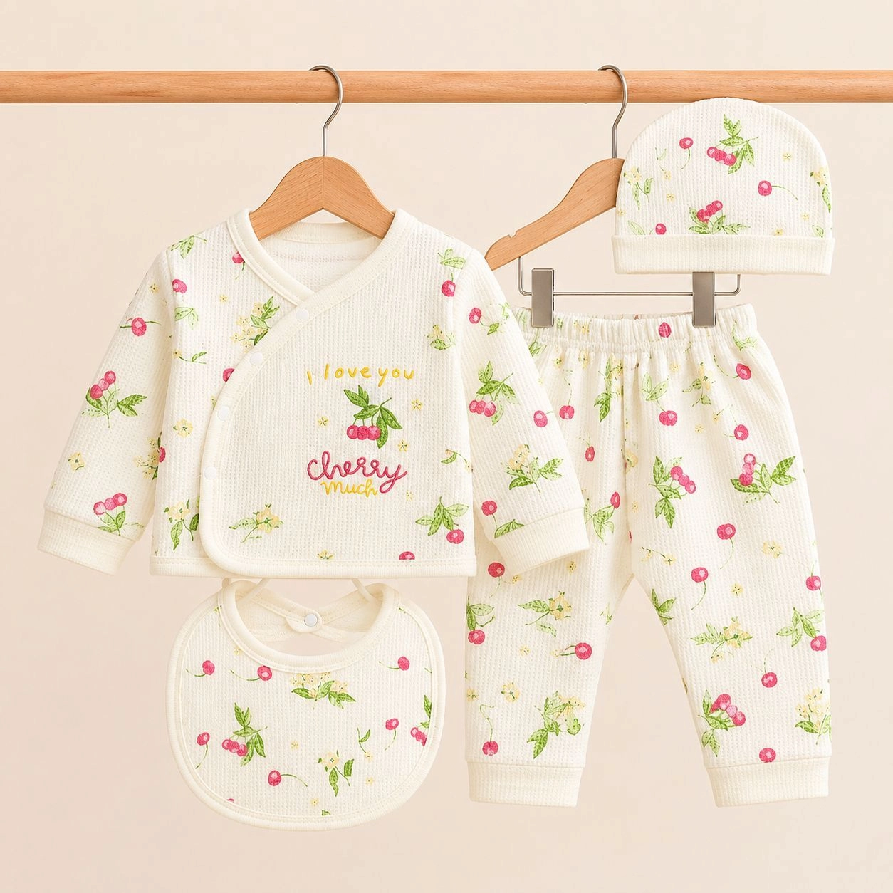 Baby Pajama Suit with Cap & Bib(0 size)