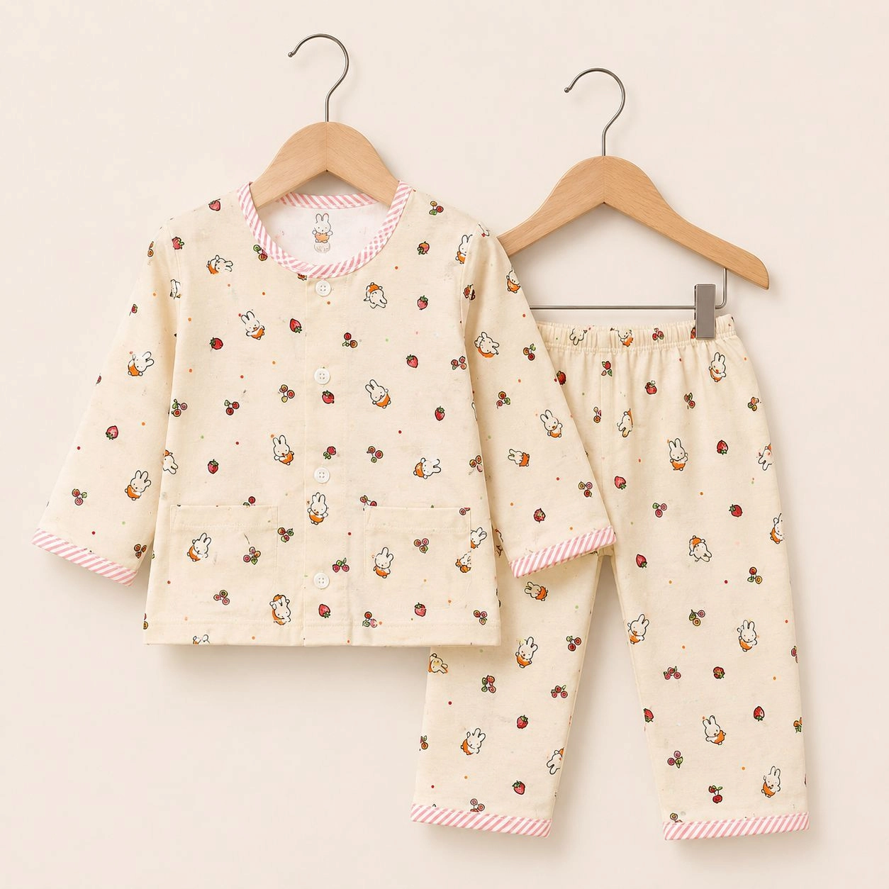 MAMO 100% Cotton(Lawn) pajama suit(peach)