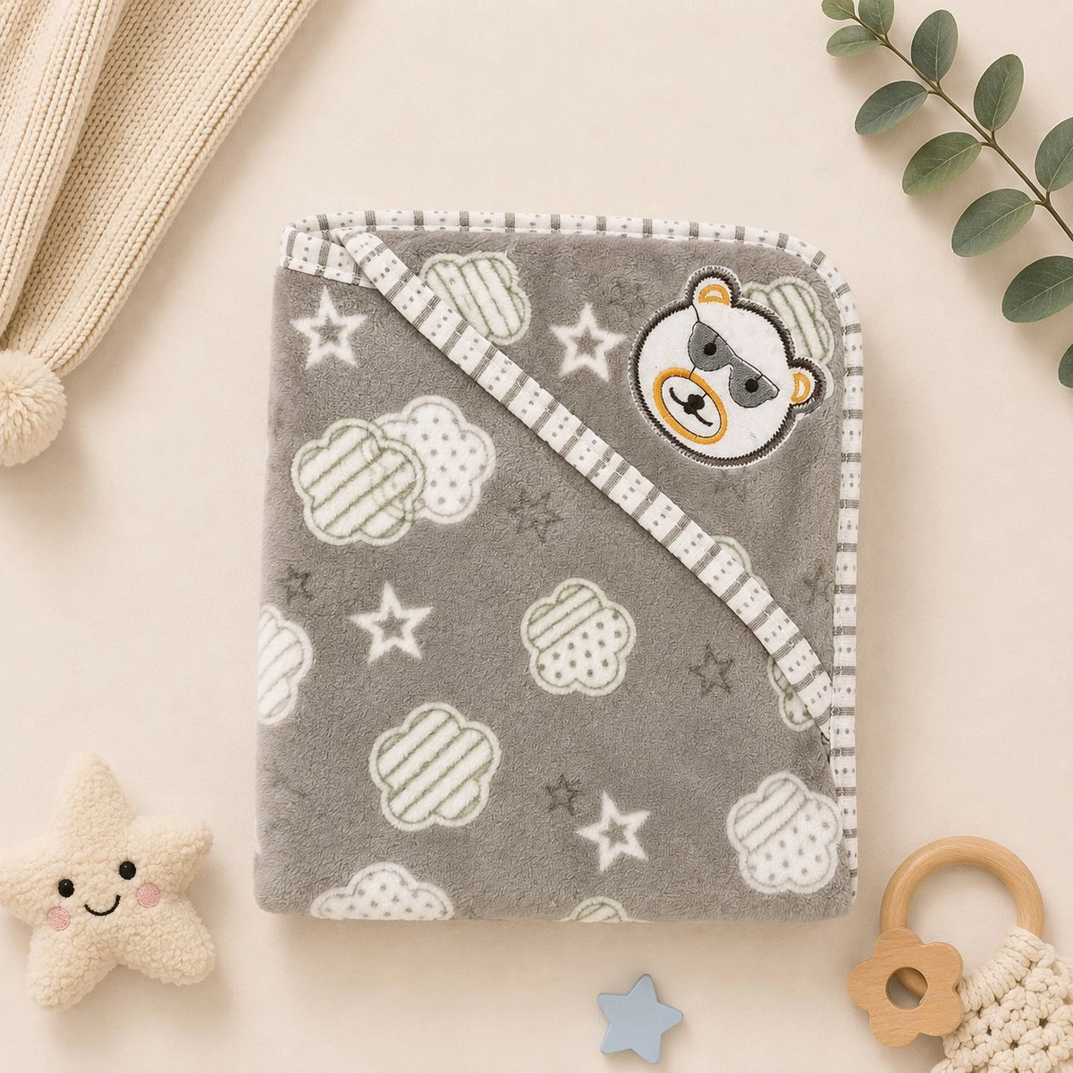 Baby Hooded Fleece Wrapping Sheets