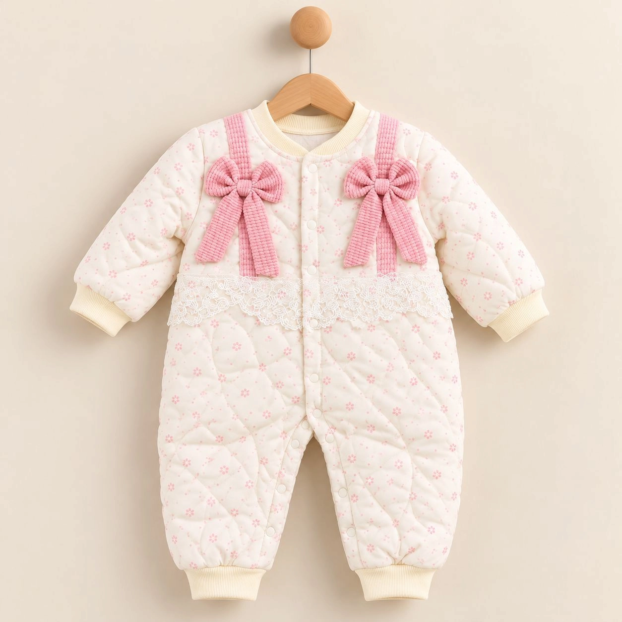 Baby Quilted Foaming Winter Rompers – Cozy & Stylish
