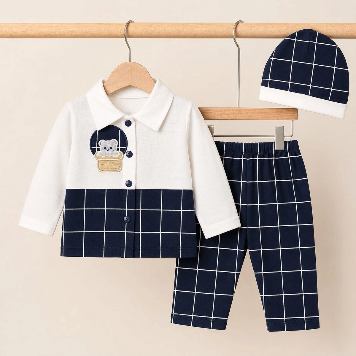 Baby Pajama Suit with Cap SK(0-3 months)