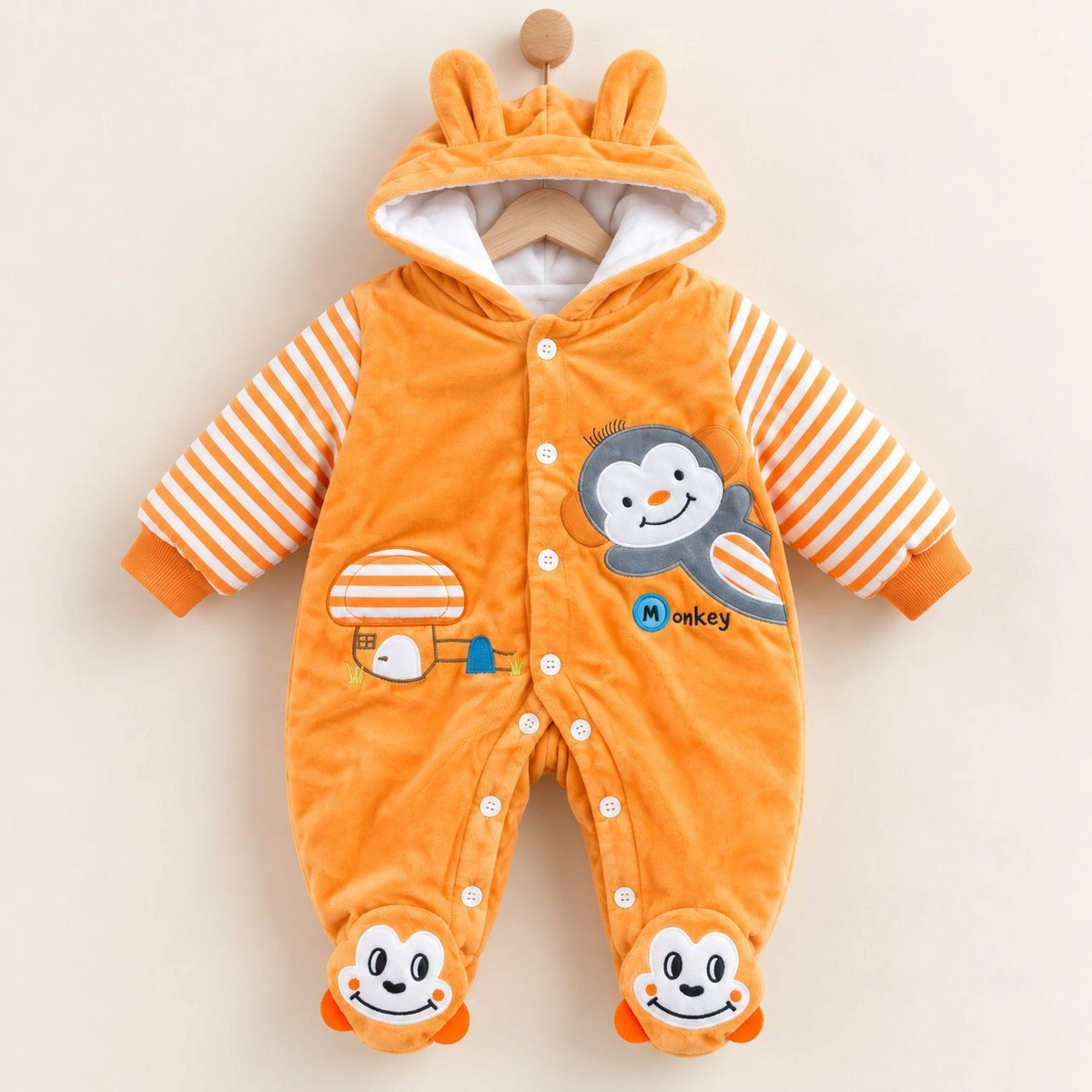 Baby Quilted Foaming Winter Rompers – Cozy & Stylish