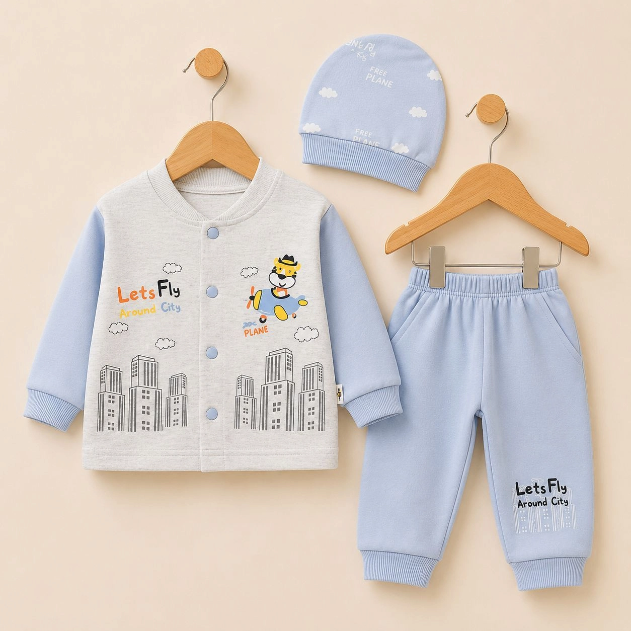 Baby Pajama Suit with Cap(0-3 months)