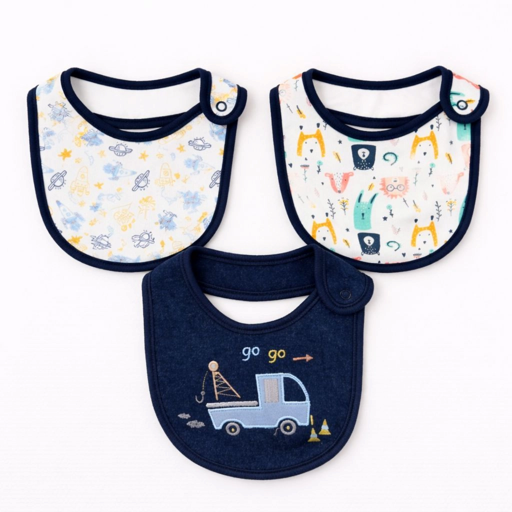 Set of 3 Baby Bibs Collection