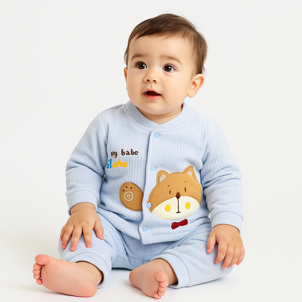 Winter quilted 2 pc baby suits