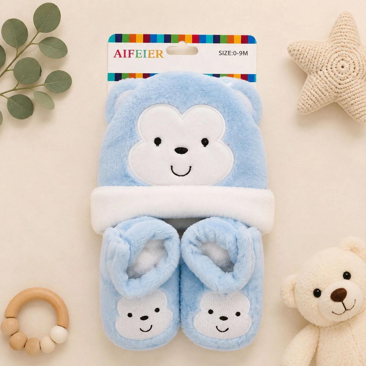 AIFEIER Premium Winter Baby Cap & Shoes Set