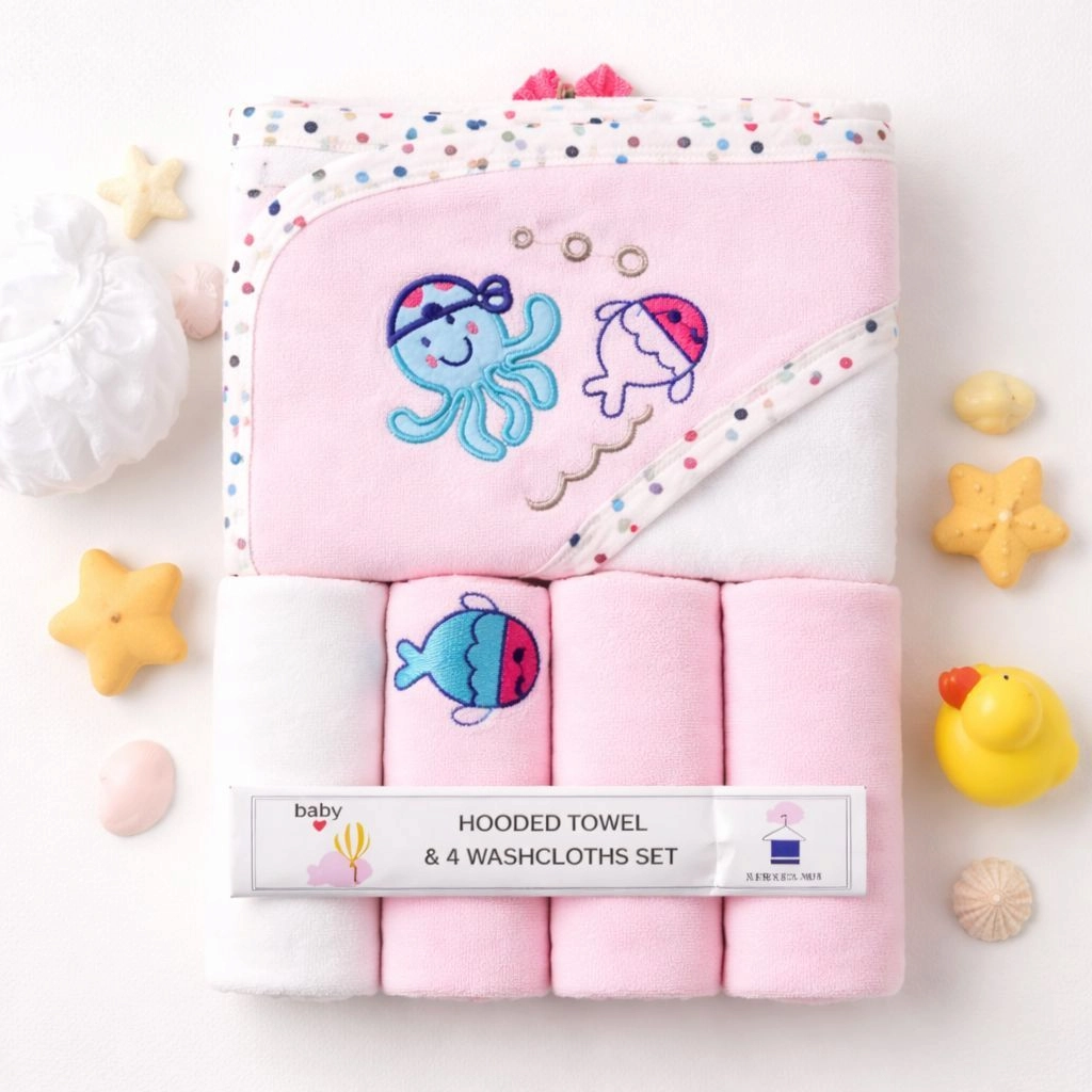 Lilsoft 5-Piece Baby Towel Set P