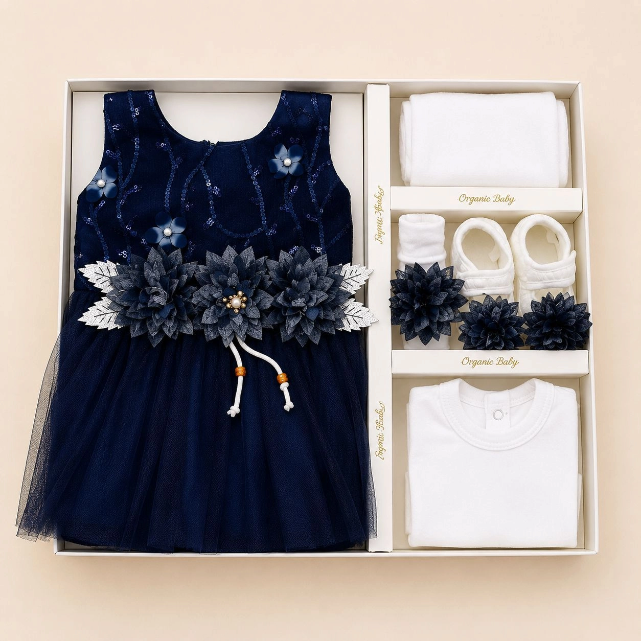 Imported Baby Girl Luxury Gift Box Set – Premium Newborn & Infant Dress Set