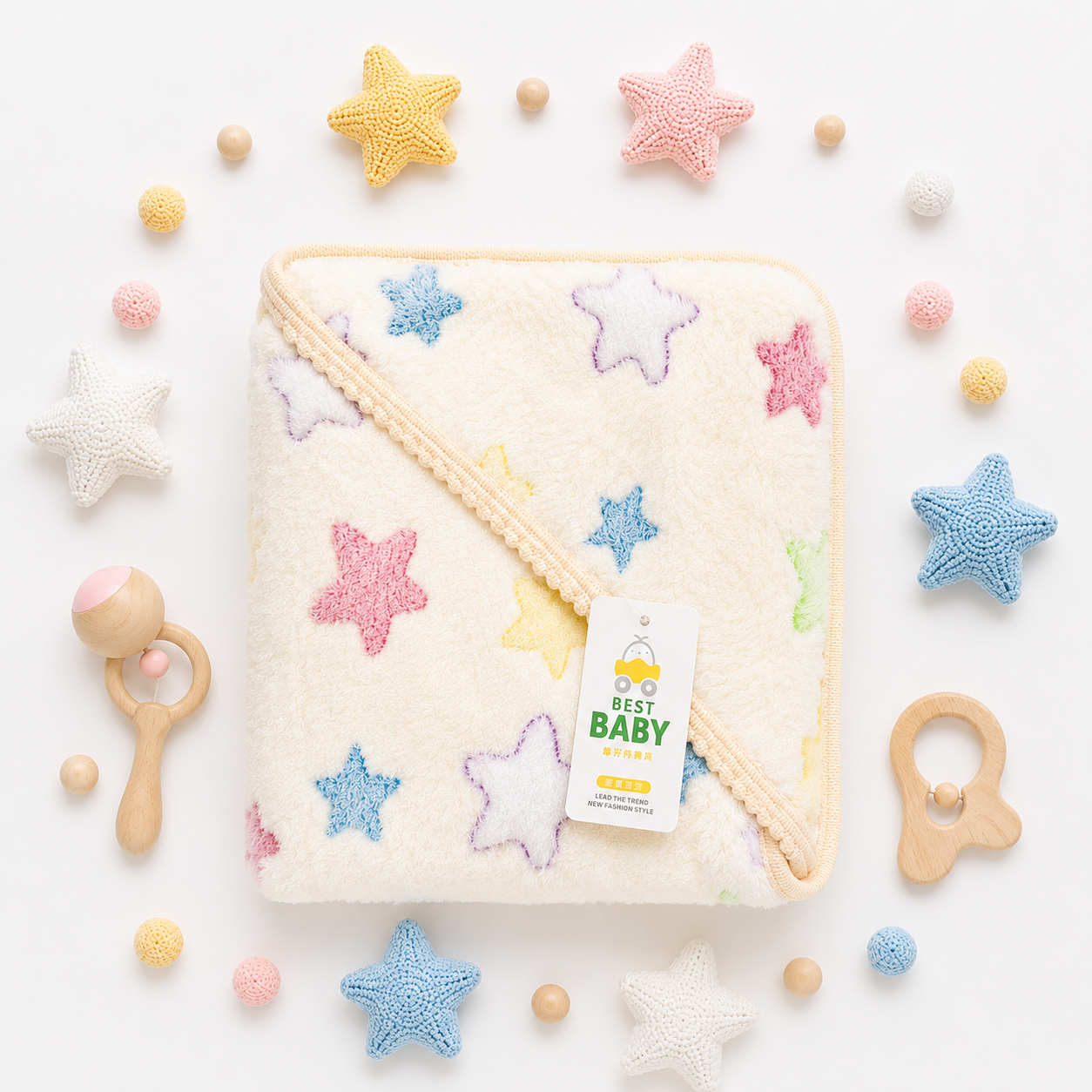 Baby Hooded Fleece Wrapping Sheets