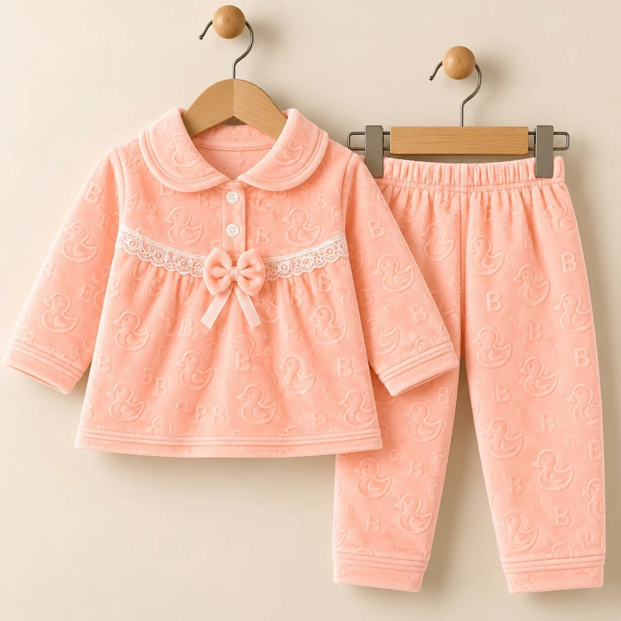 Imported velvet 2 pc baby suits