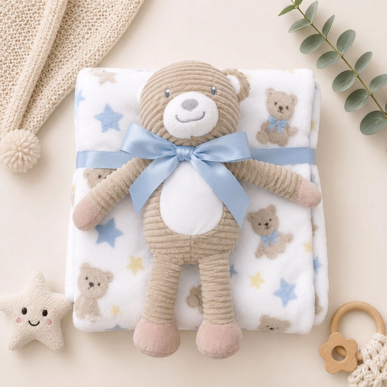🧸Duck N Duck Baby Blanket with Stuff Toy(GB)