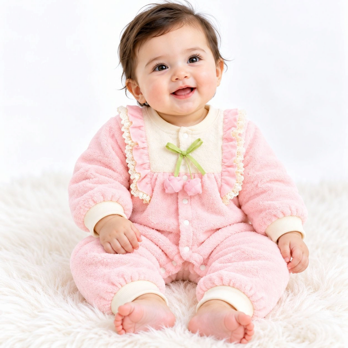 Baby Quilted Foaming Winter Rompers – Cozy & Stylish