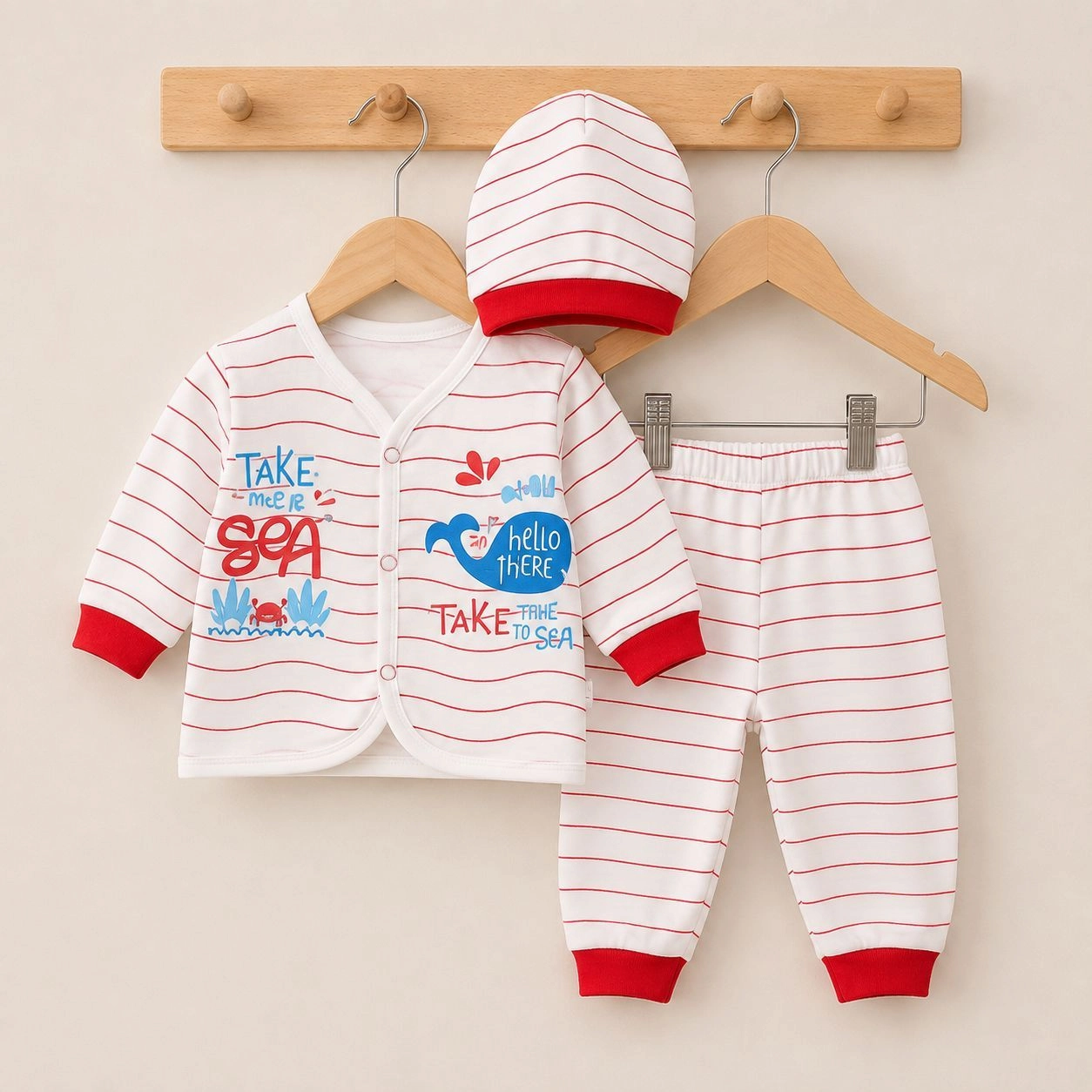 Baby Pajama Suit with Cap Bstep(0-3 months)