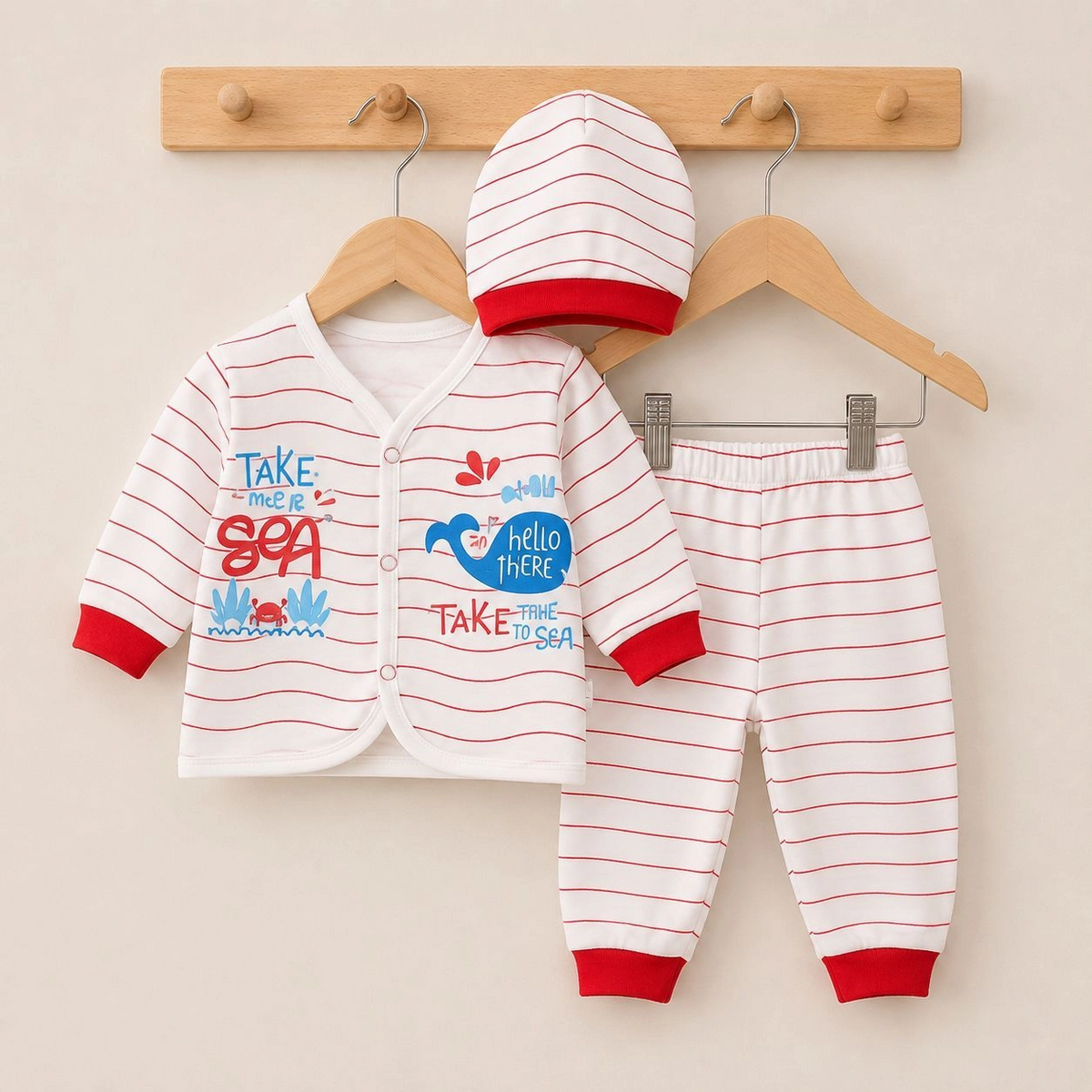 Baby Pajama Suit with Cap Bstep(0-3 months)