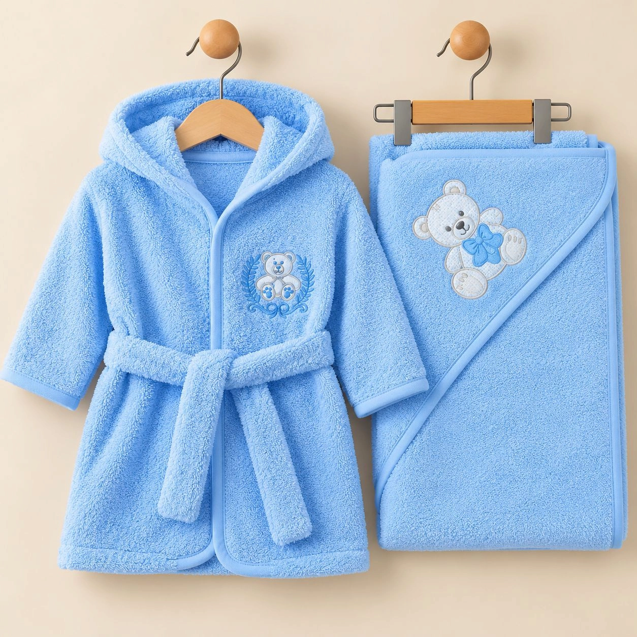 Premium Baby Hooded Bath Gown & Towel Set