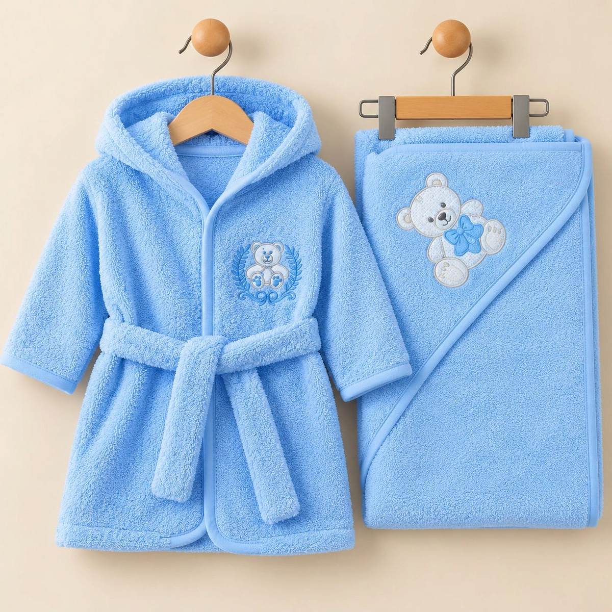 Premium Baby Hooded Bath Gown & Towel Set