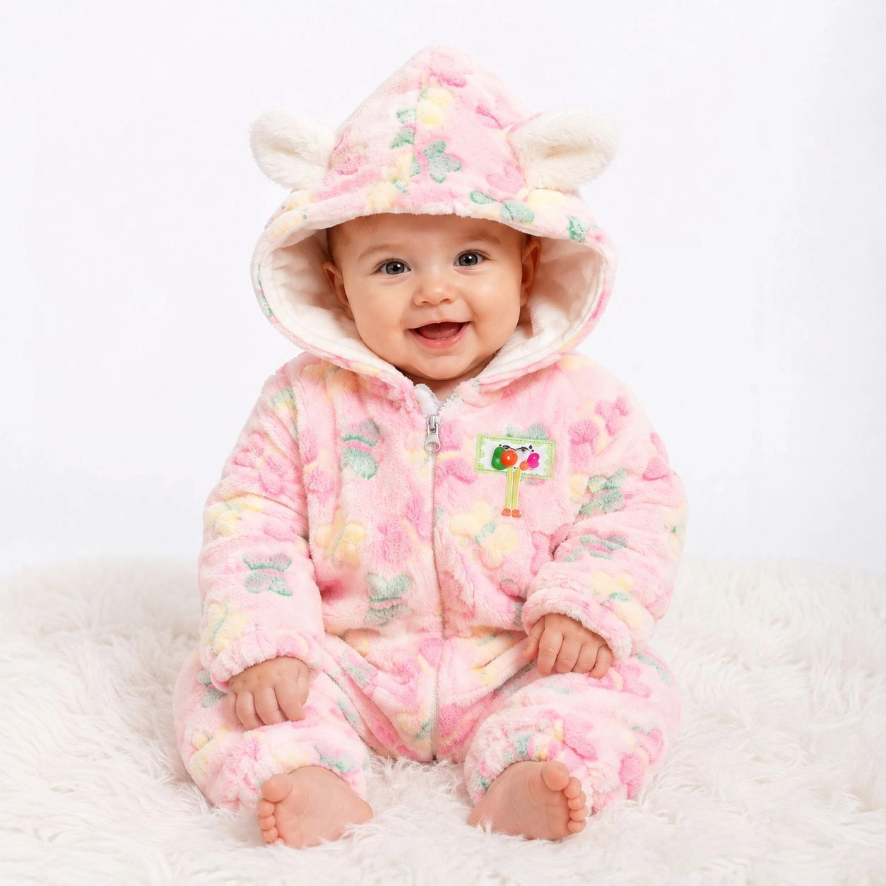 Imported Baby Fur Romper | Premium Winter Fleece Jumpsuit for Newborn