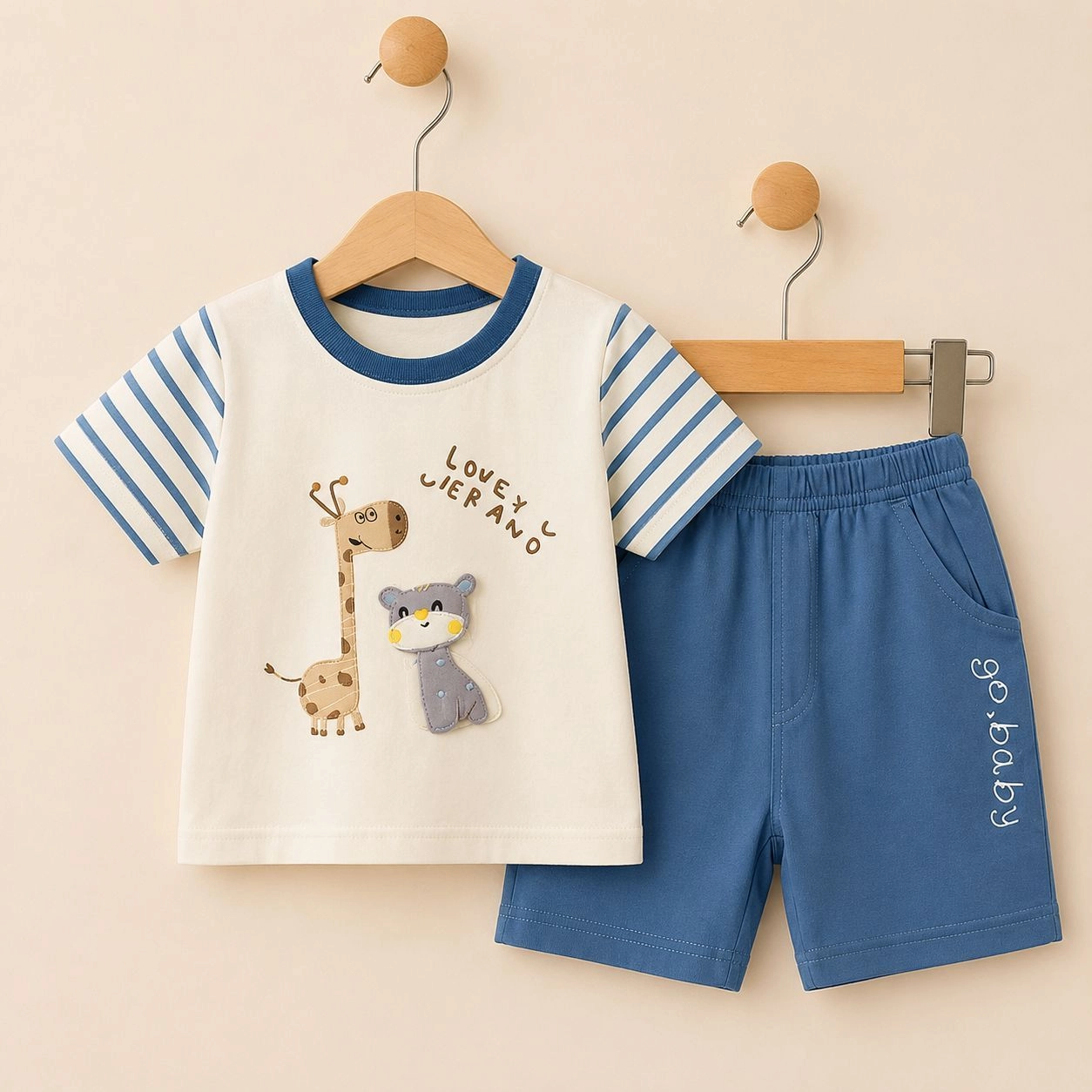 Imported Baby Niker Suit – Premium Cotton T-Shirt & Shorts Set (3M–18M)