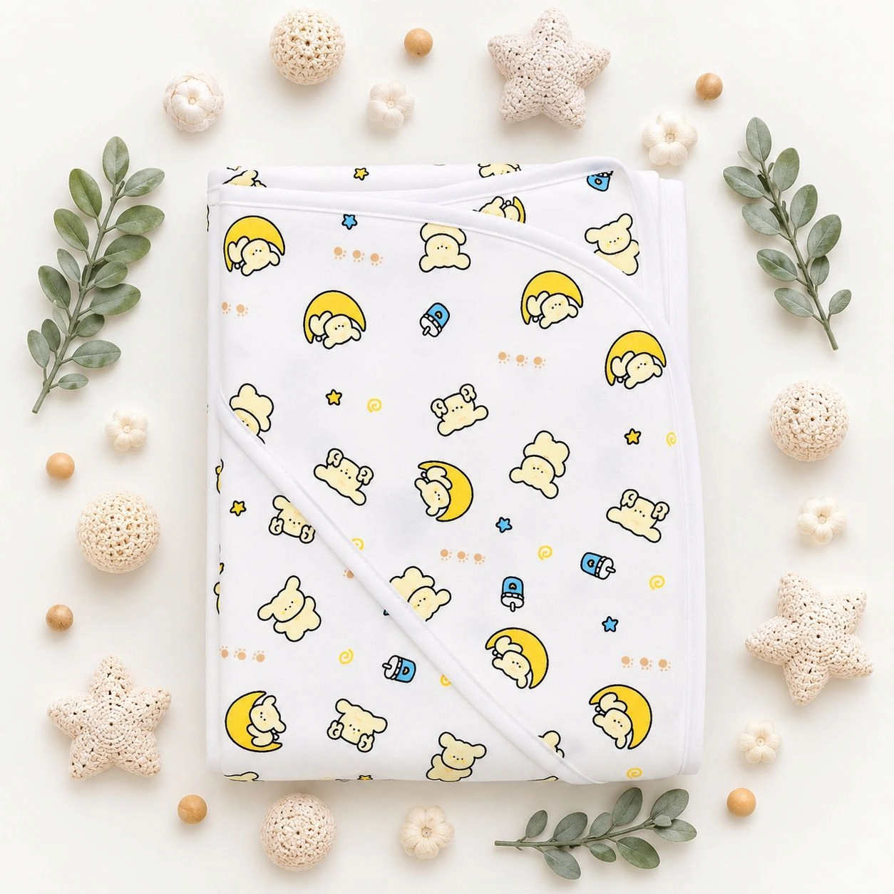 Baby Hooded Fleece Wrapping Sheets