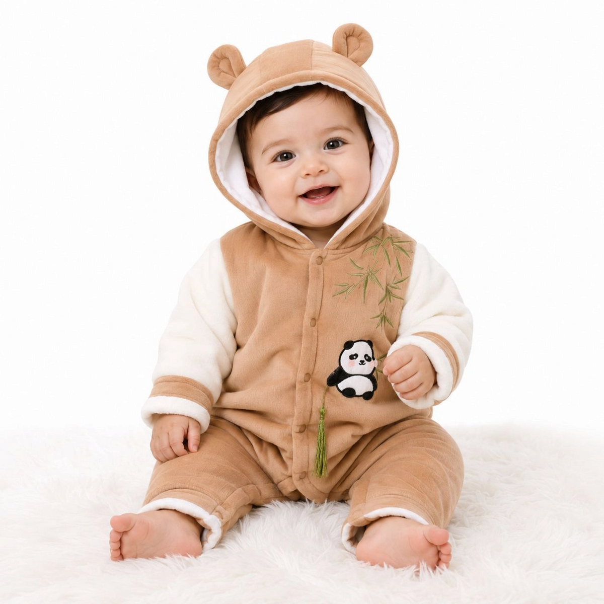 Baby Quilted Foaming Winter Rompers – Cozy & Stylish