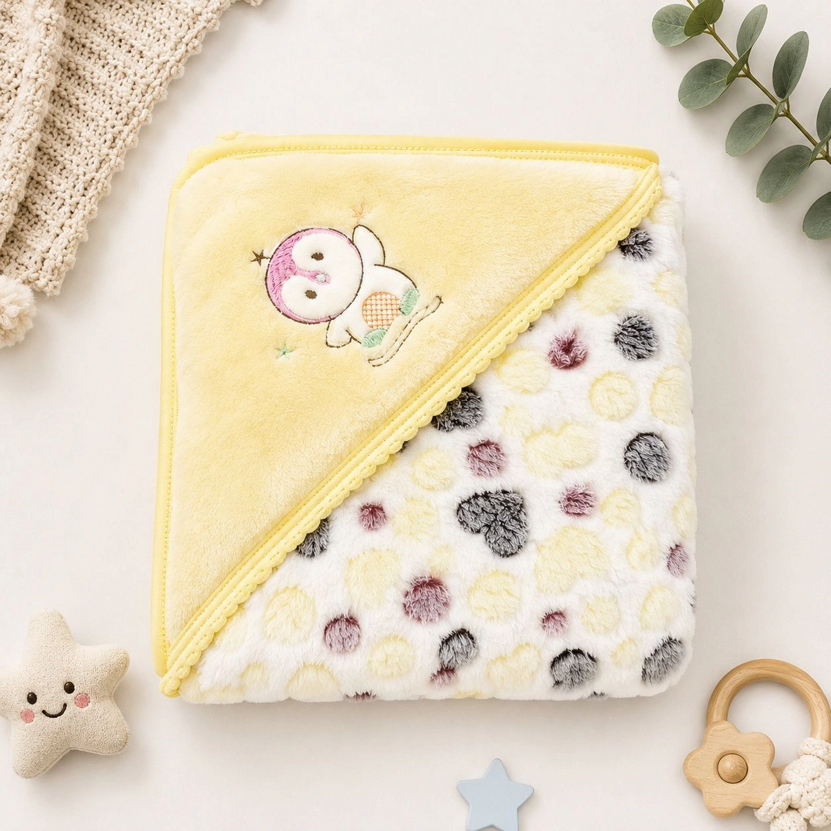 Baby Hooded Fleece Wrapping Sheets