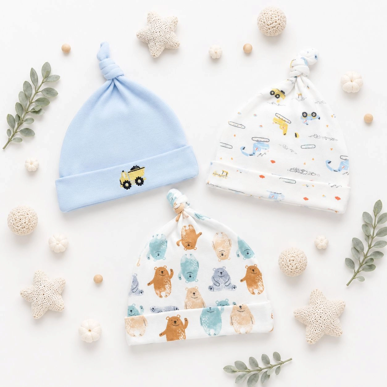 Duck n Duck Baby Caps Set of 3
