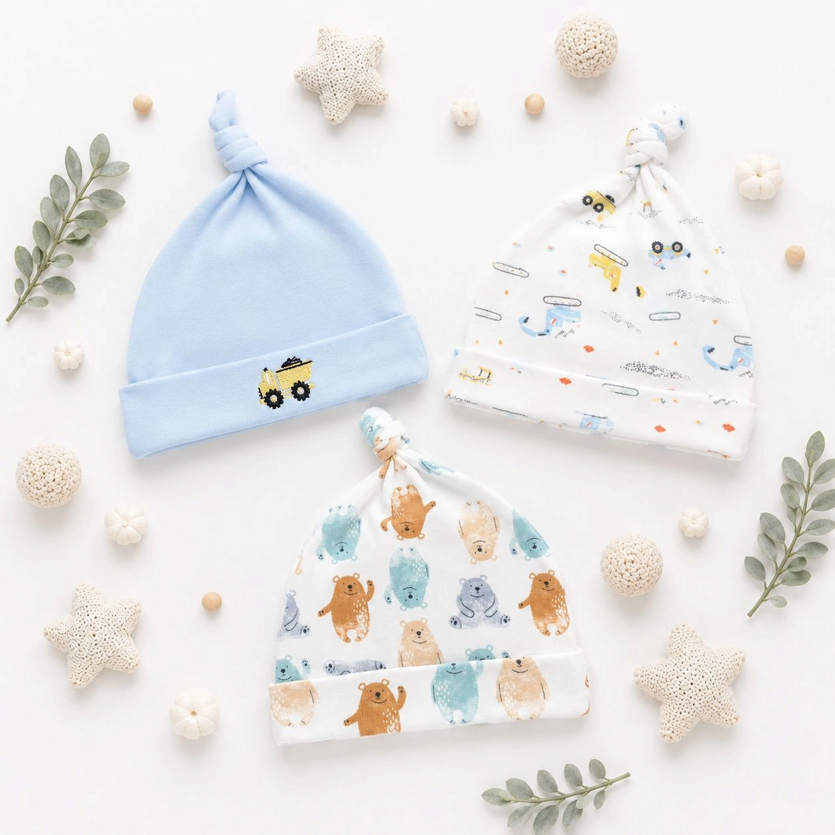 Duck n Duck Baby Caps Set of 3