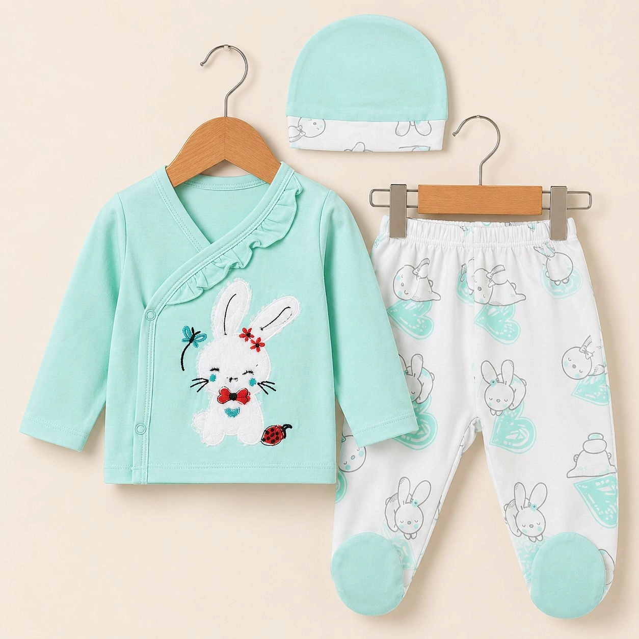 Baby Pajama Suit with Cap(0-3 months)
