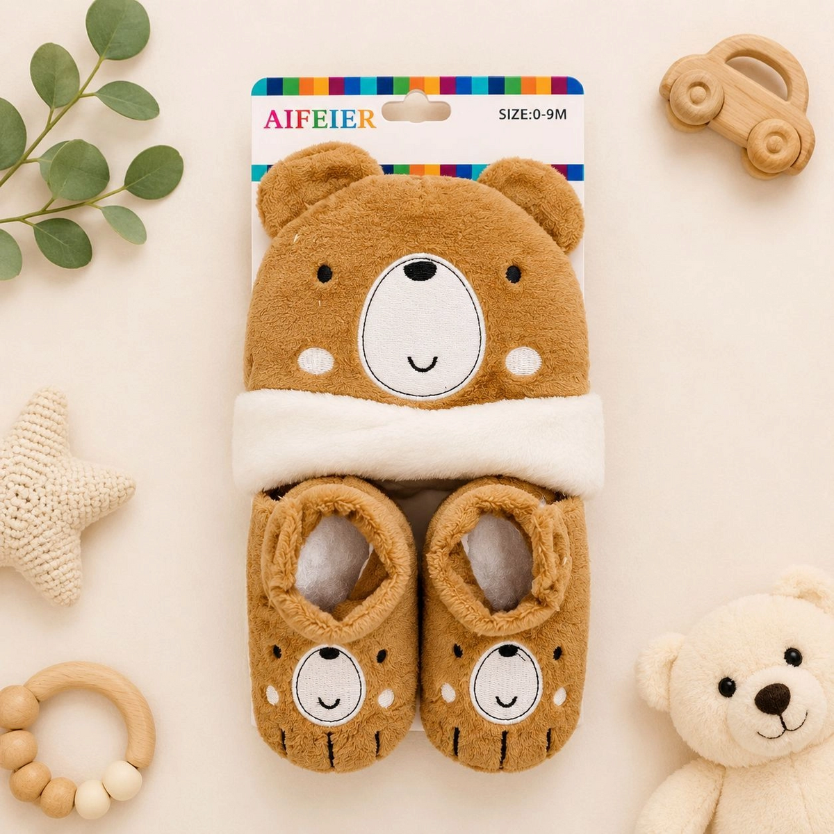 AIFEIER Premium Winter Baby Cap & Shoes Set
