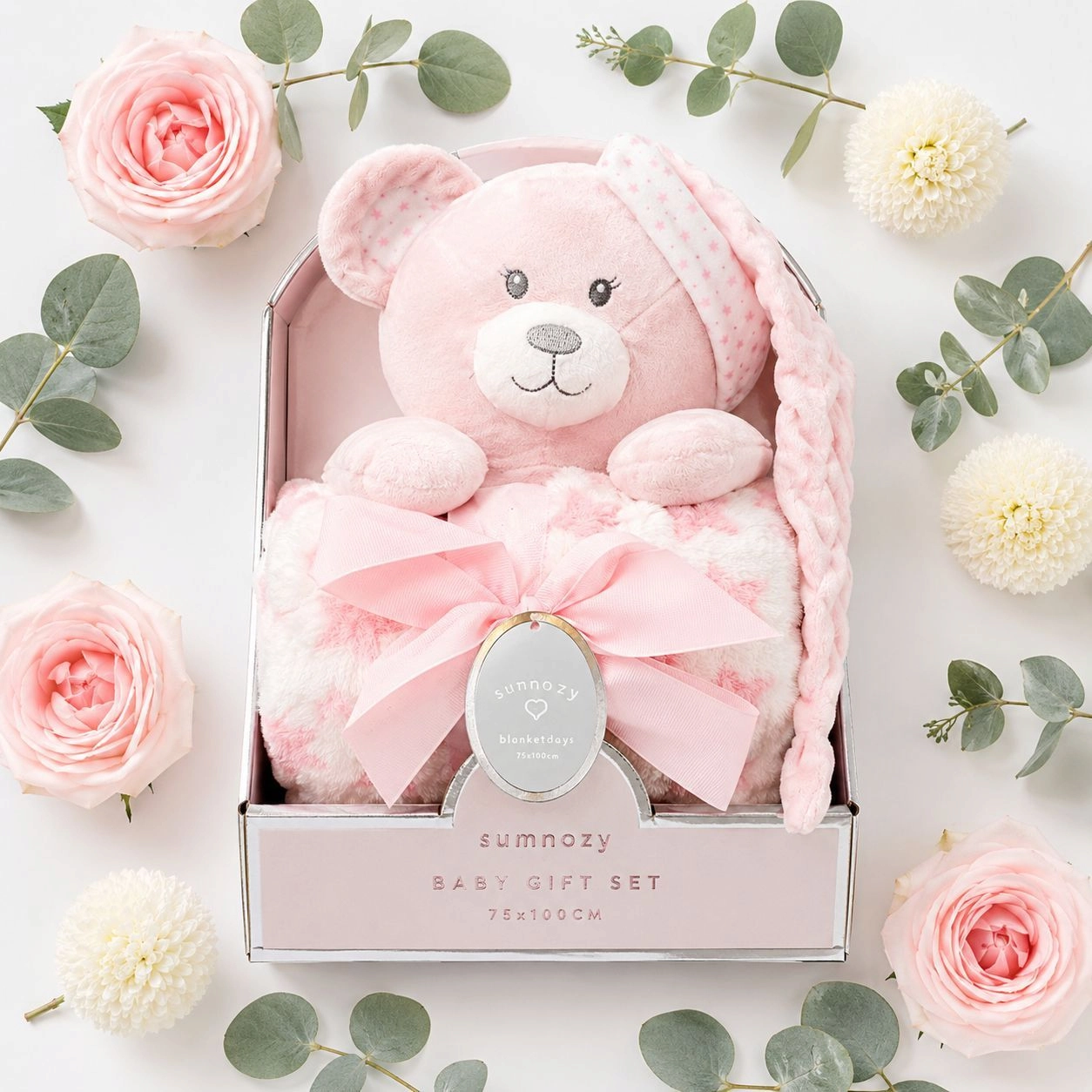 Sunnozy baby blanket with Toy P